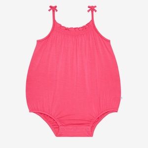 Posh Peanut Hot Pink Sleeveless Bubble Romper